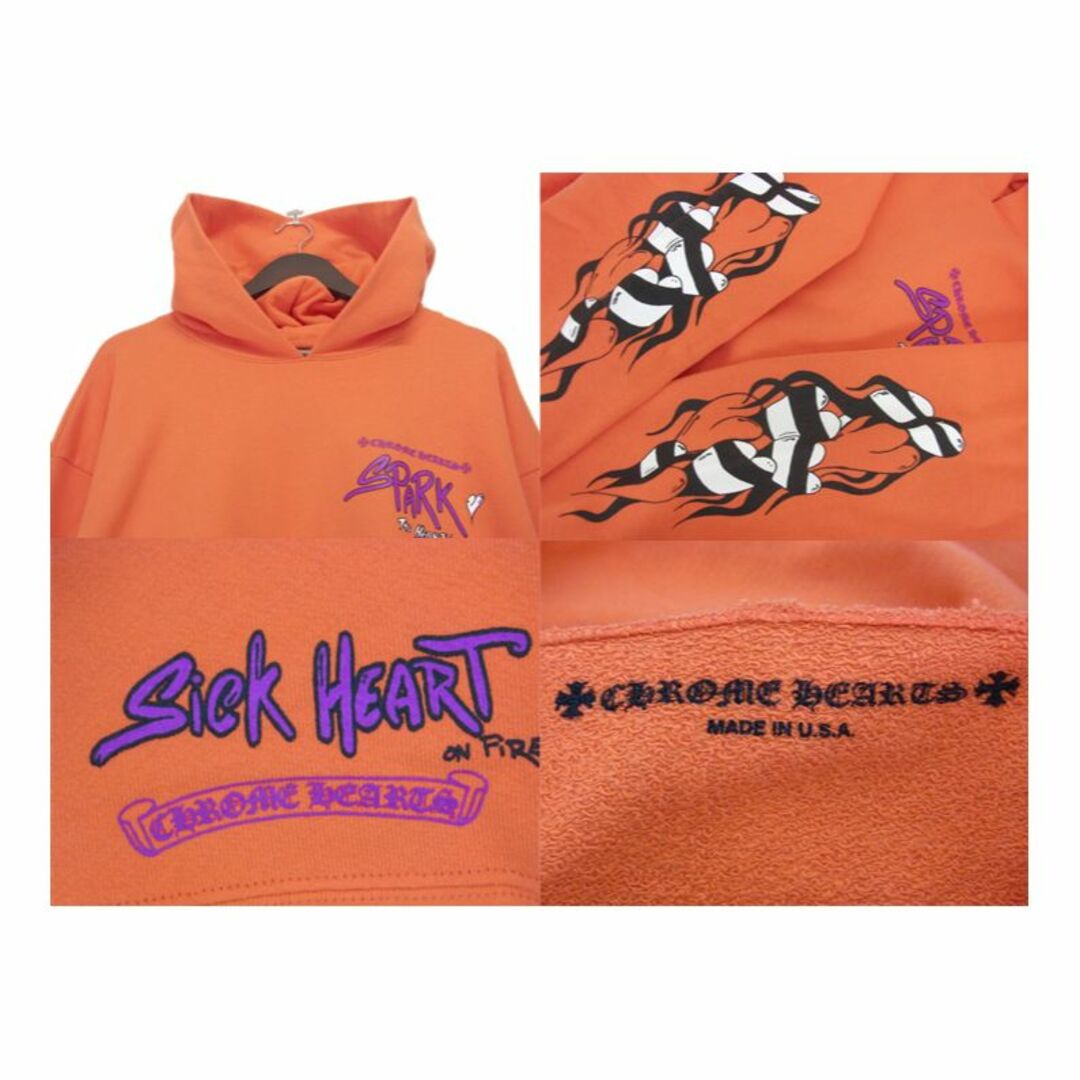 クロムハーツ CHROME HEARTS × マッティボーイ MATTY BOY ■ 【 SWTSHRT PPO U HD PLVR RED 】 アーム ロゴ プリント スウェット プルオーバー パーカー n3516