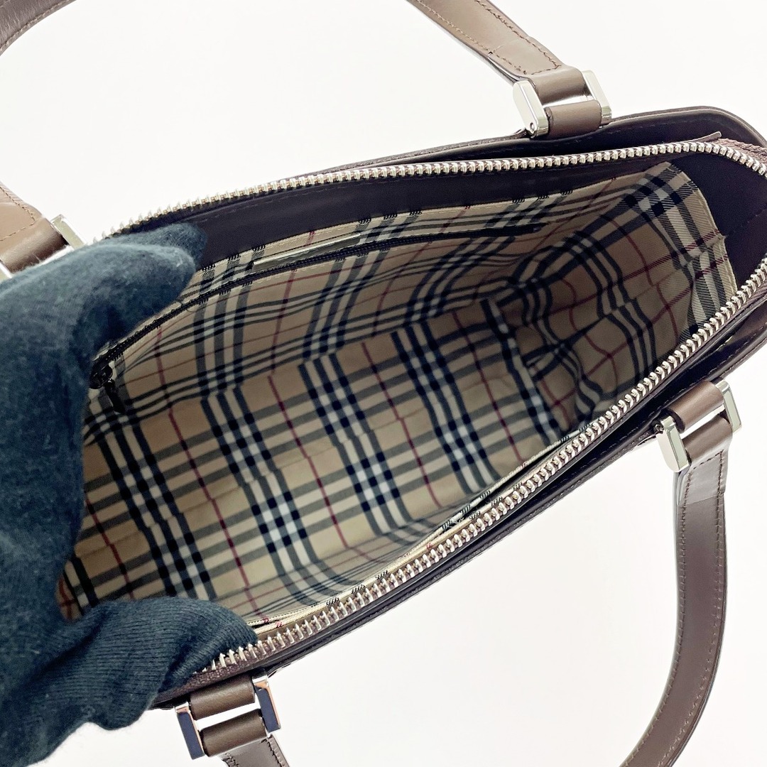 BURBERRY - BURBERRY バーバリー ハンドバッグ ダークブラウン ノバ