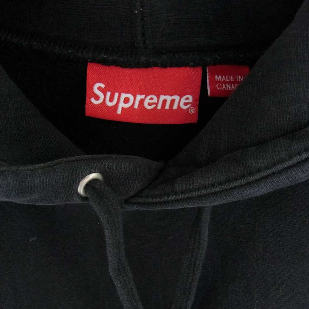 Supreme シュプリーム パーカー 15AW Classic Script Hooded Sweatshirt クラシック スクリプト フードロゴ パーカー フーディ ブラック系 XL【中古】