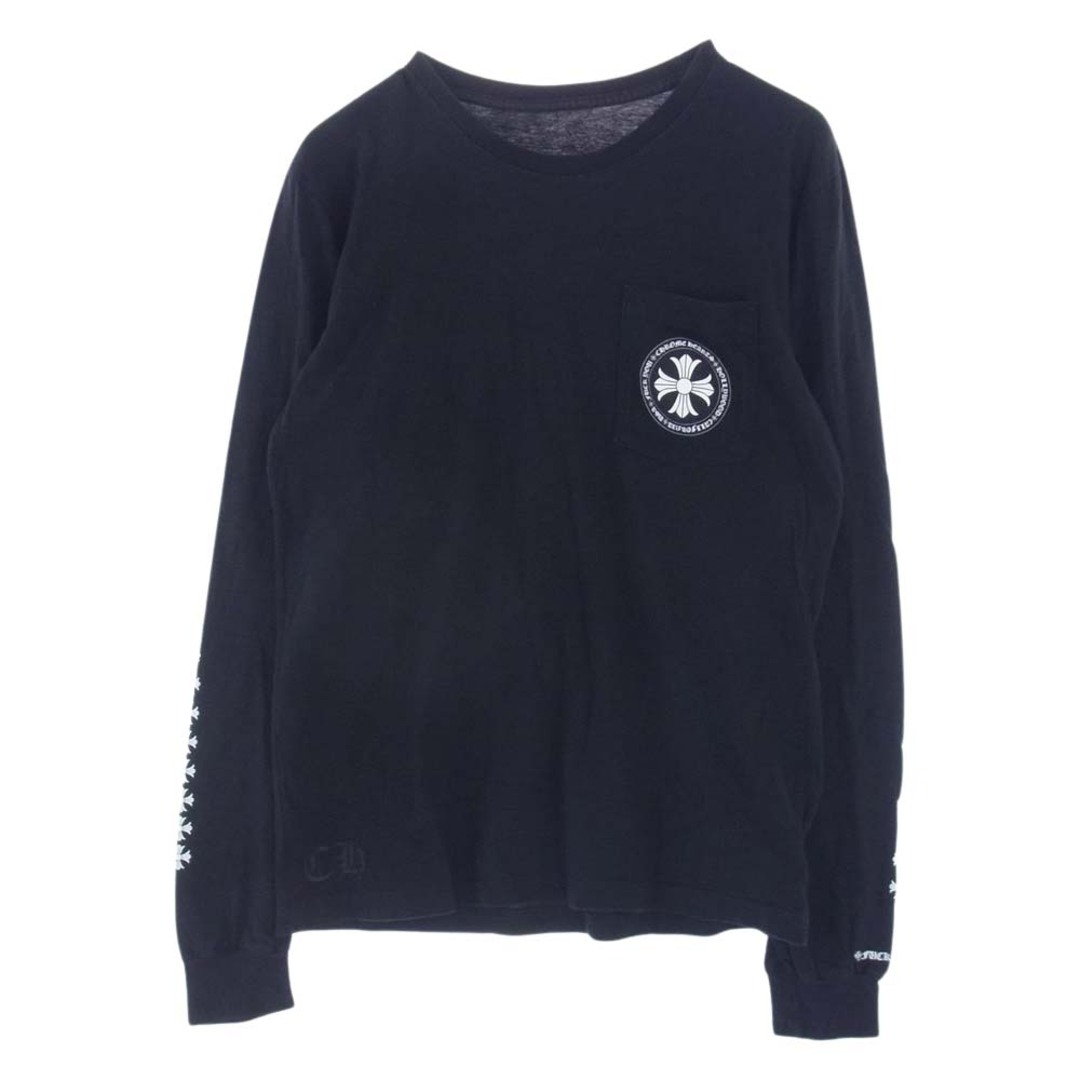 CHROME HEARTS クロムハーツ（原本無） Ｔシャツ CH L/S サークル CHプラス クロス ロゴプリント 長袖 ブラック系 M