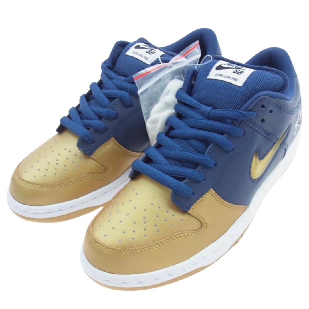 キャンペーン価格 Supreme シュプリーム スニーカー 19AW CK3480-700 SB DUNK LOW OG QS ナイキ スケートボーディング ダンク ロー オリジナル クイックストライク スニーカー ネイビー系 ゴールド系 26cm【新古品】【未使用】