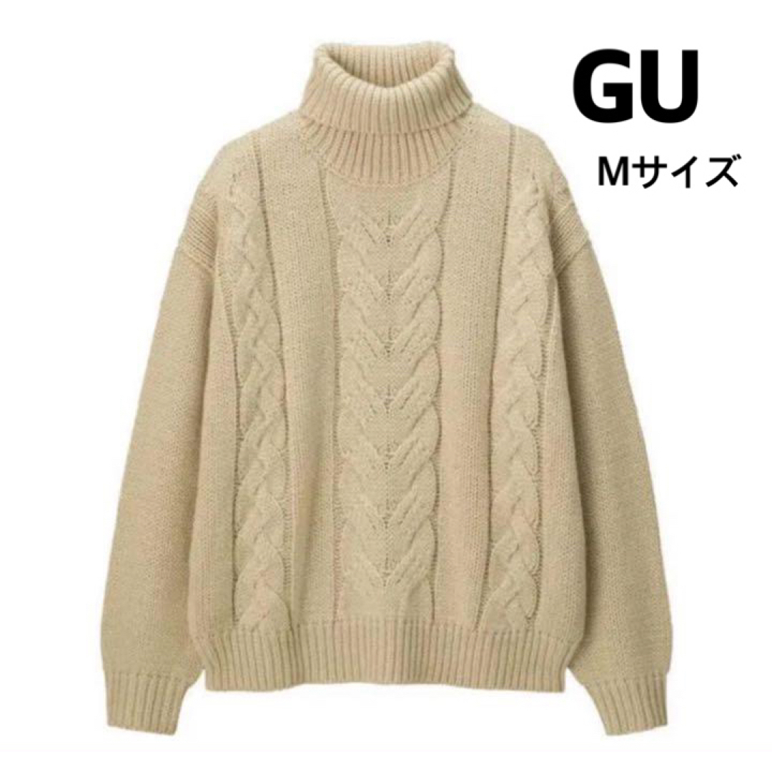 GU(ジーユー)の最終値下げ!!  GU  ジーユー　タートルネックニット　白ニット レディースのトップス(ニット/セーター)の商品写真