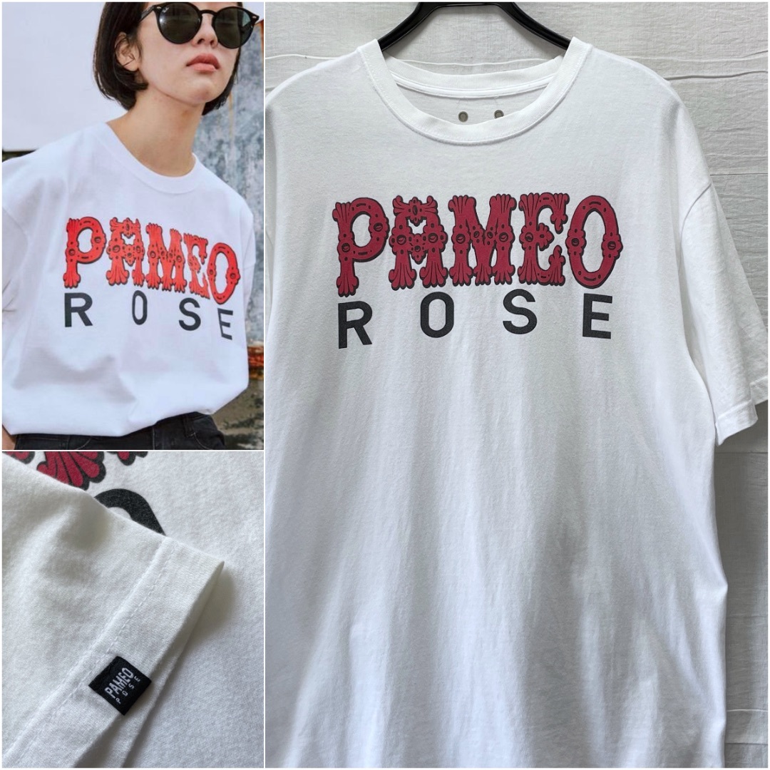 PAMEO POSE(パメオポーズ)のPAMEO POSE パメオポーズ PAMEO ROSE Tシャツ Lサイズ レディースのトップス(Tシャツ(半袖/袖なし))の商品写真