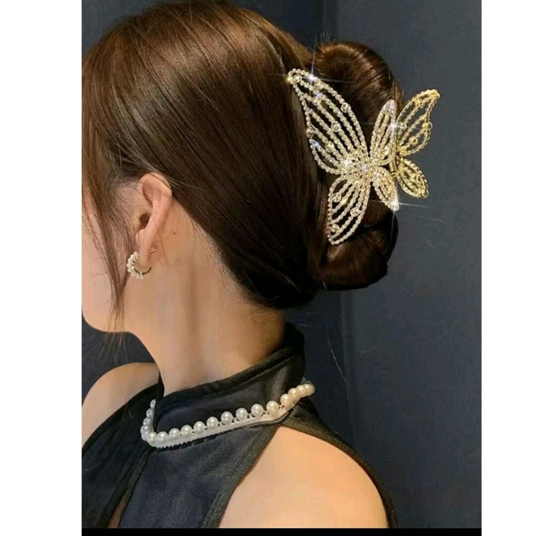 ♡新品 バンスクリップヘアクリップ 蝶ちょう韓国ゴールドライン ♡新品 バンスクリップヘアクリップ 蝶ちょう韓国ゴールドライン