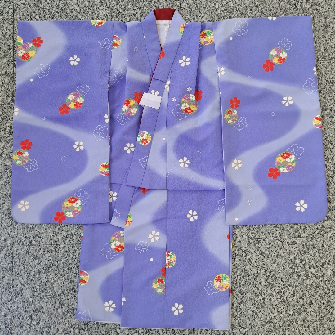 専用 三歳祝着(藤色小花柄) キッズ/ベビー/マタニティのキッズ服女の子用(90cm~)(和服/着物)の商品写真