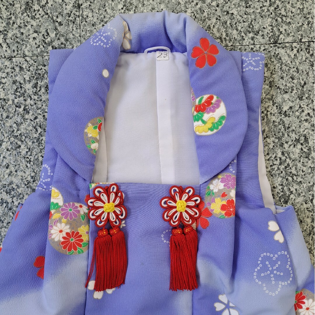 専用 三歳祝着(藤色小花柄) キッズ/ベビー/マタニティのキッズ服女の子用(90cm~)(和服/着物)の商品写真