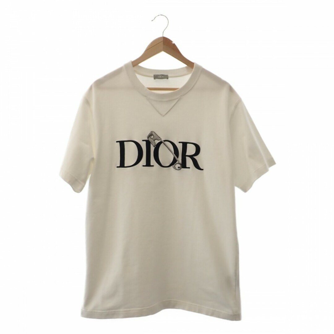 約50cm袖丈【Aランク】Christian Dior クリスチャンディオール ジュディブレイムコラボ Tシャツ 半袖 043J625B0554 コットン ホワイト XLサイズ メンズ 【ISEYA】