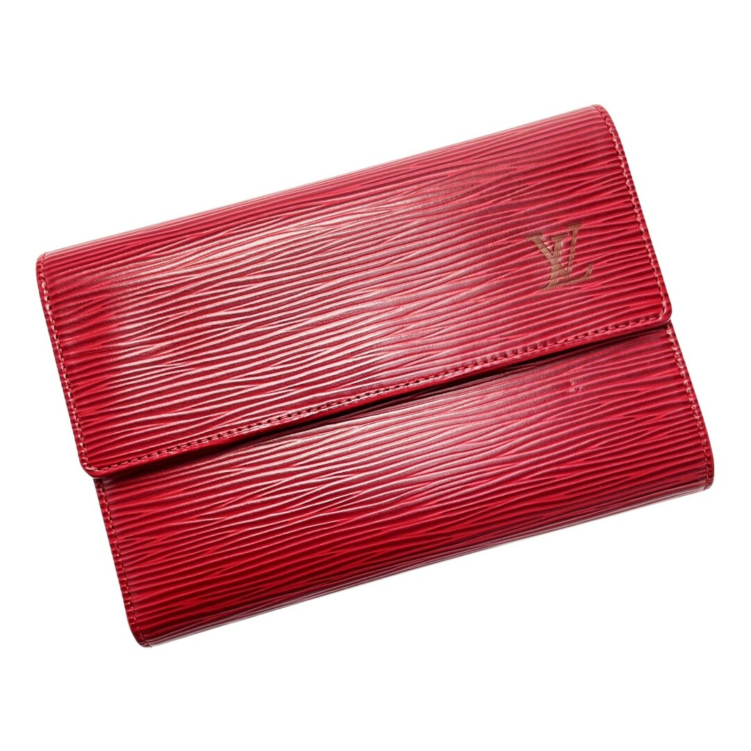 ☆☆LOUIS VUITTON ルイヴィトン エピ ポルト トレゾール・エテュイ パピエ M63717 レッド 3つ折り財布 レディース