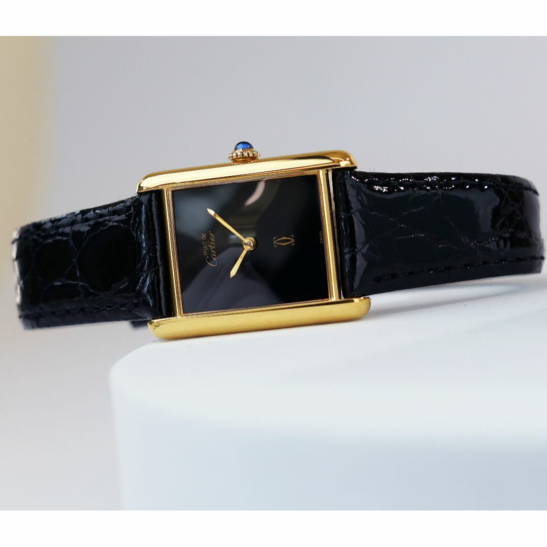 Cartier(カルティエ)の専用 美品 カルティエ マスト タンク ブラック 手巻き LM Cartier  メンズの時計(腕時計(アナログ))の商品写真