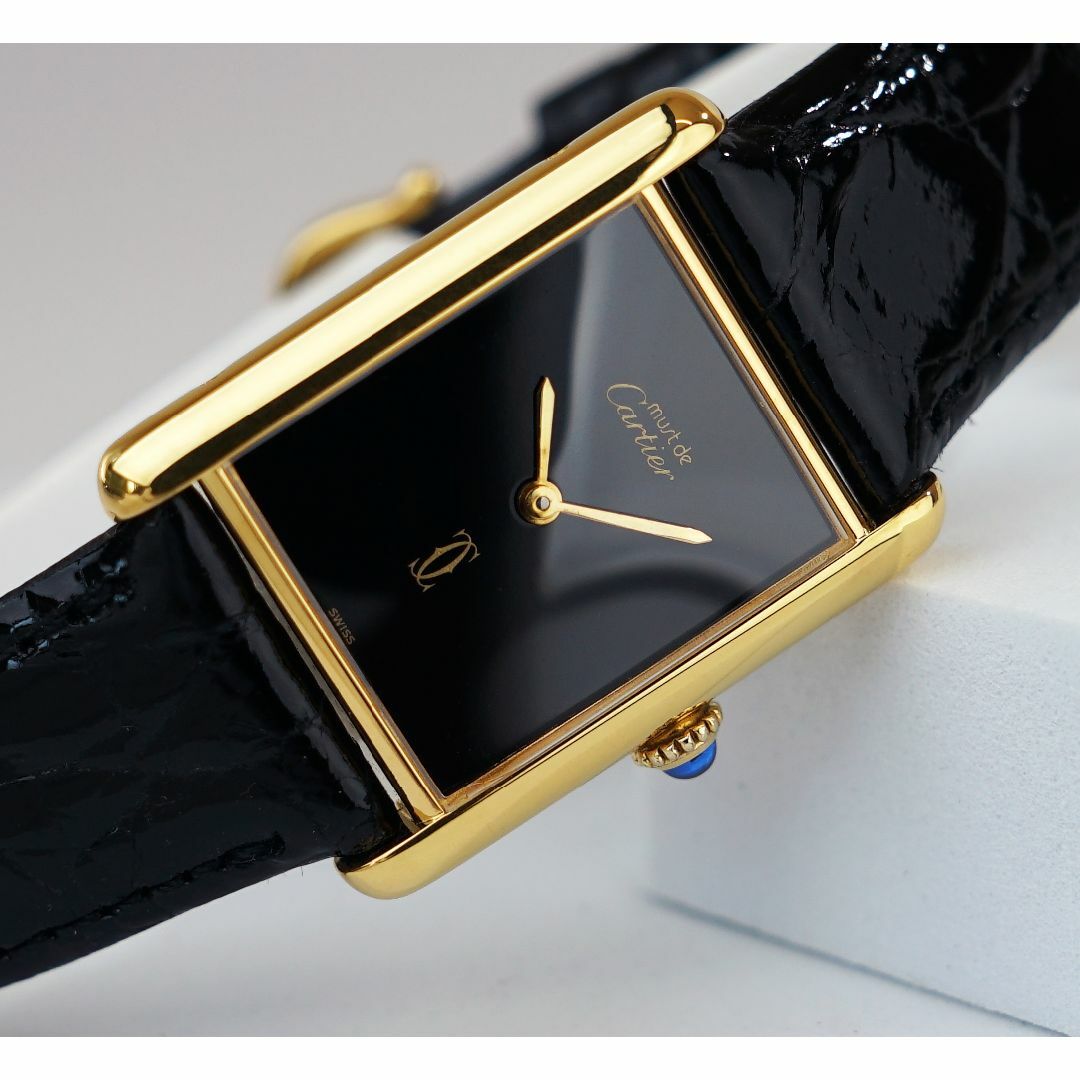 Cartier(カルティエ)の専用 美品 カルティエ マスト タンク ブラック 手巻き LM Cartier  メンズの時計(腕時計(アナログ))の商品写真