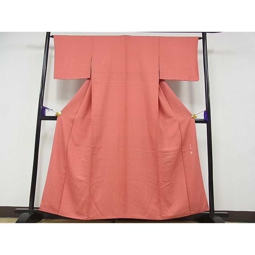平和屋-こころ店■江戸小紋 作家物 極小鮫小紋柄 着丈157.5cm 裄丈64cm 正絹 逸品 B-wt9060