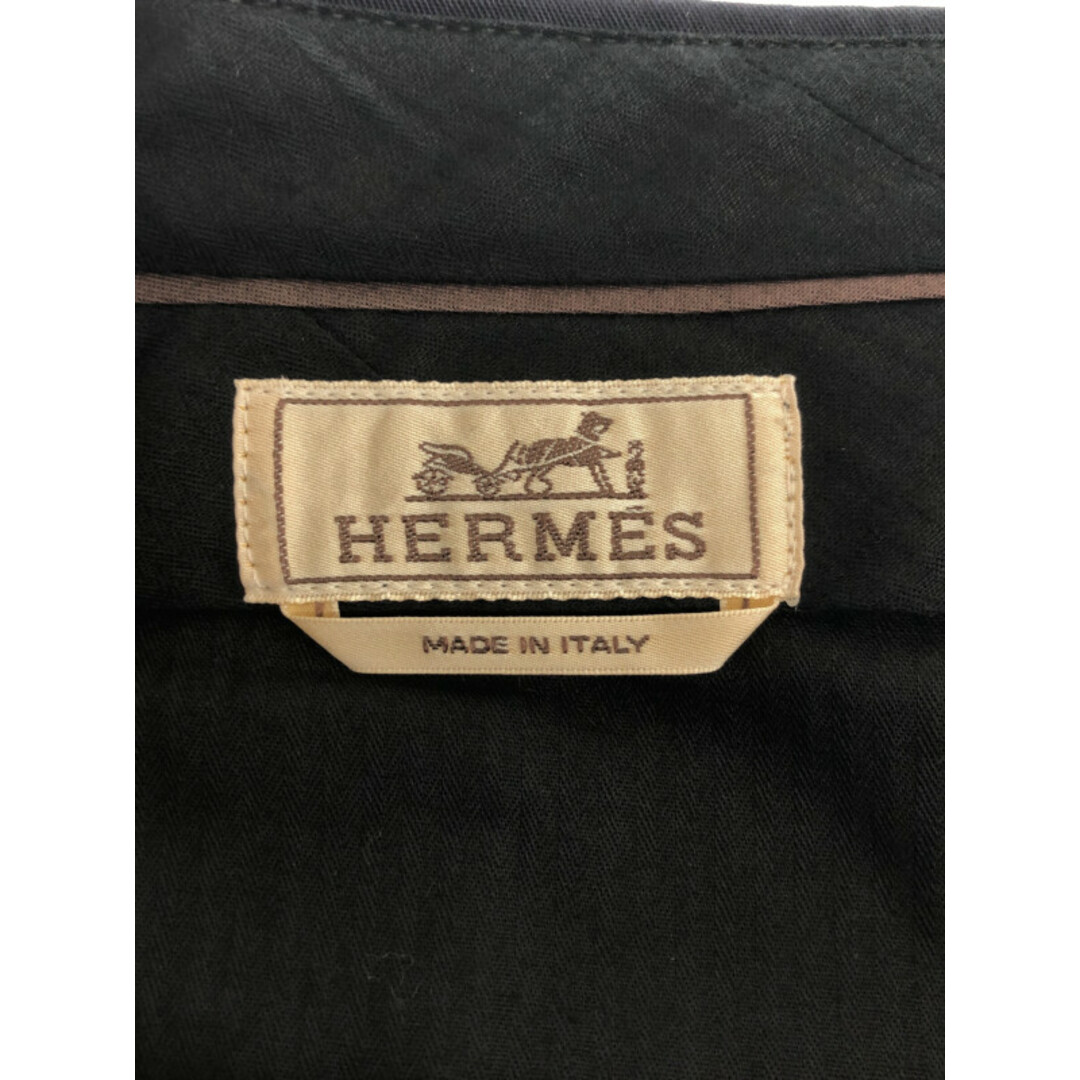 HERMES エルメス コットンスラックスパンツ ネイビー 40