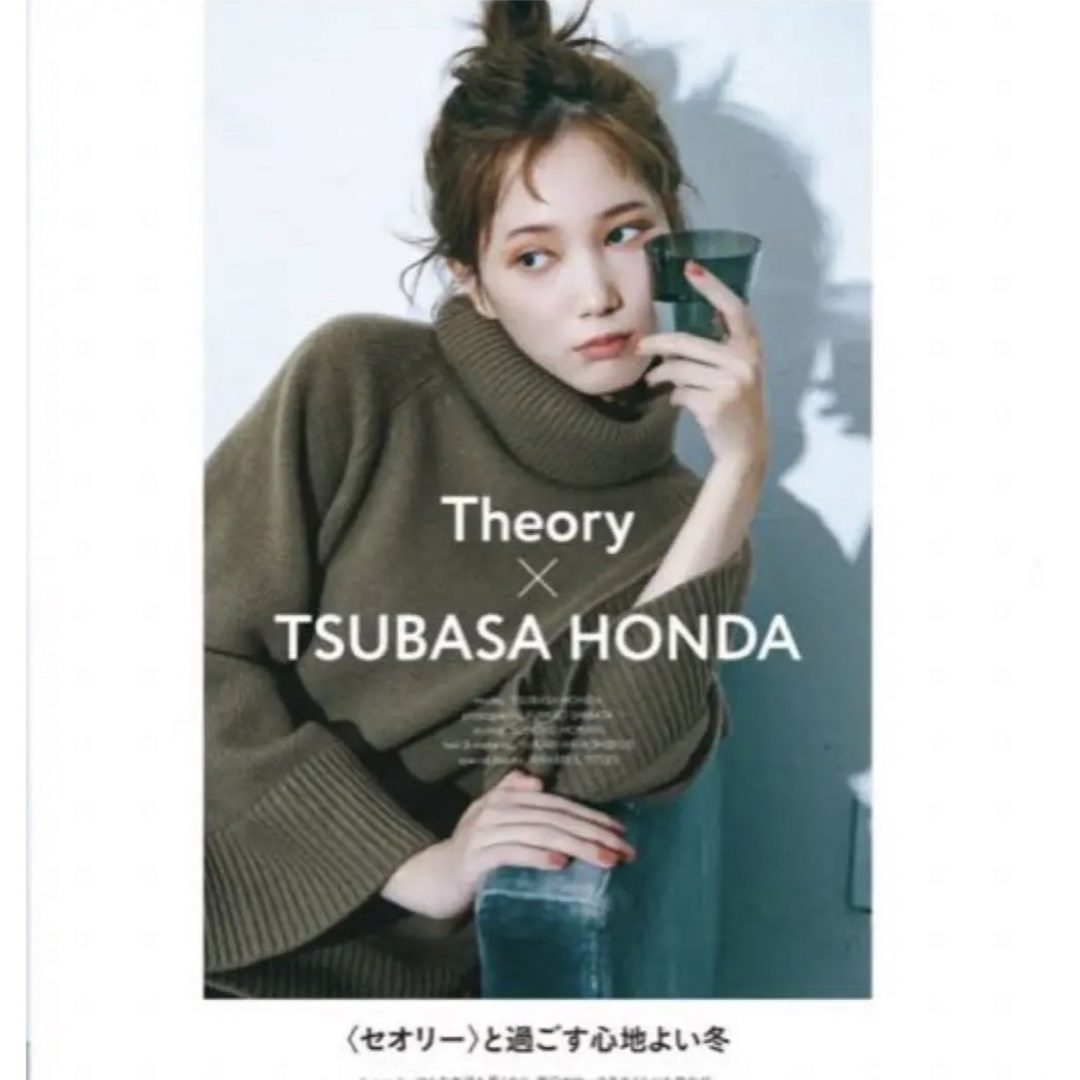 theory ♡ AIRY WOOL CASH タートルネックニット　カーキあり生地の厚さ