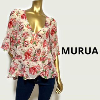 ムルーア(MURUA)の【3148】MURUA 花柄 フレア トップス F(シャツ/ブラウス(長袖/七分))