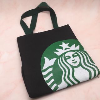 スターバックス(Starbucks)のスターバックス　新品　ミニトートバッグ  キャンパス  ブラック(トートバッグ)