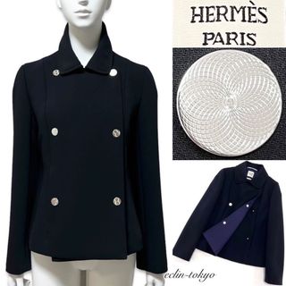 エルメス(Hermes)のHERMES 《特大！ボタン》ダブル コート ジャケット E3924(その他)