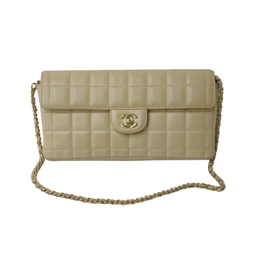 CHANEL シャネル チェーンショルダーバッグ チョコバー A15316 8番台 ベージュ ゴールド金具 美品  54891