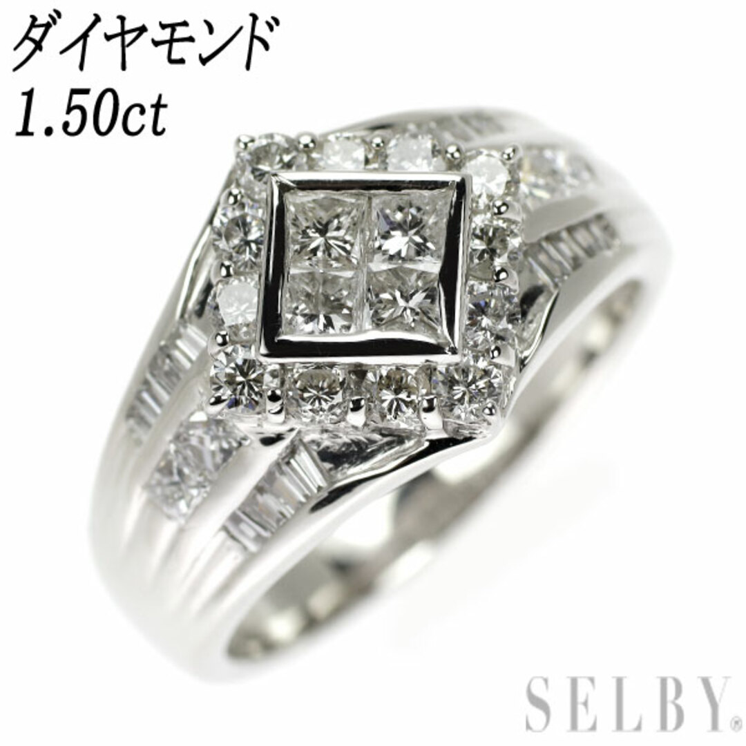 Pt900 ダイヤモンド リング 1.50ct ミステリーセッティング