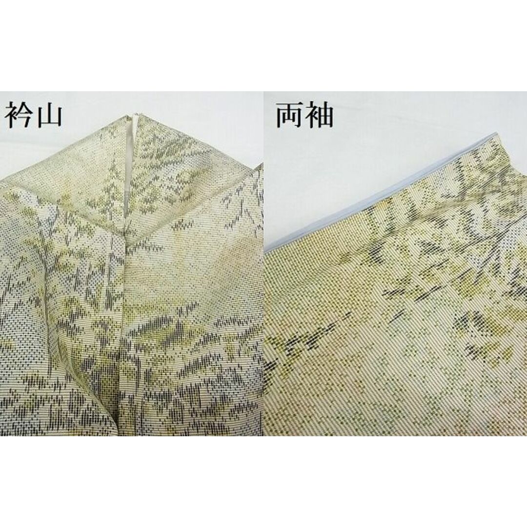平和屋-こころ店■上質な紬 樹林文 着丈155cm 裄丈64.5cm 正絹 逸品 B-dk4961