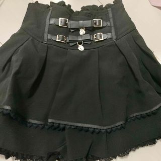 【本日限定価格】LIZ LISA 2連リボンベルトスカパン ブラック