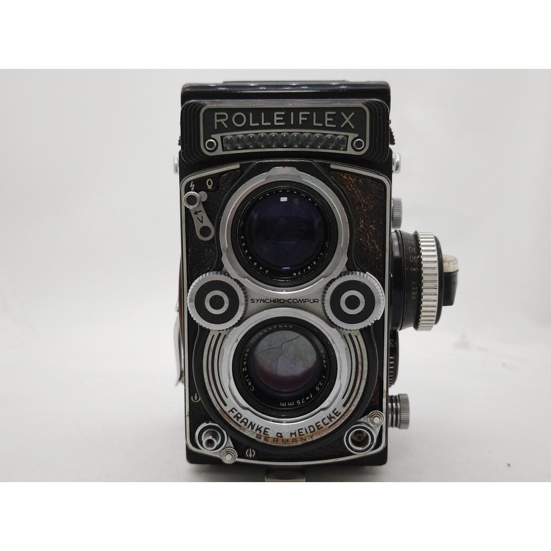 Rolleiflex 3.5F Heidosmat 75mm F2.8 Carl Zeiss Planar 75mm F3.5 ローライフレックス セルフ 露出 不良 ケース付 2