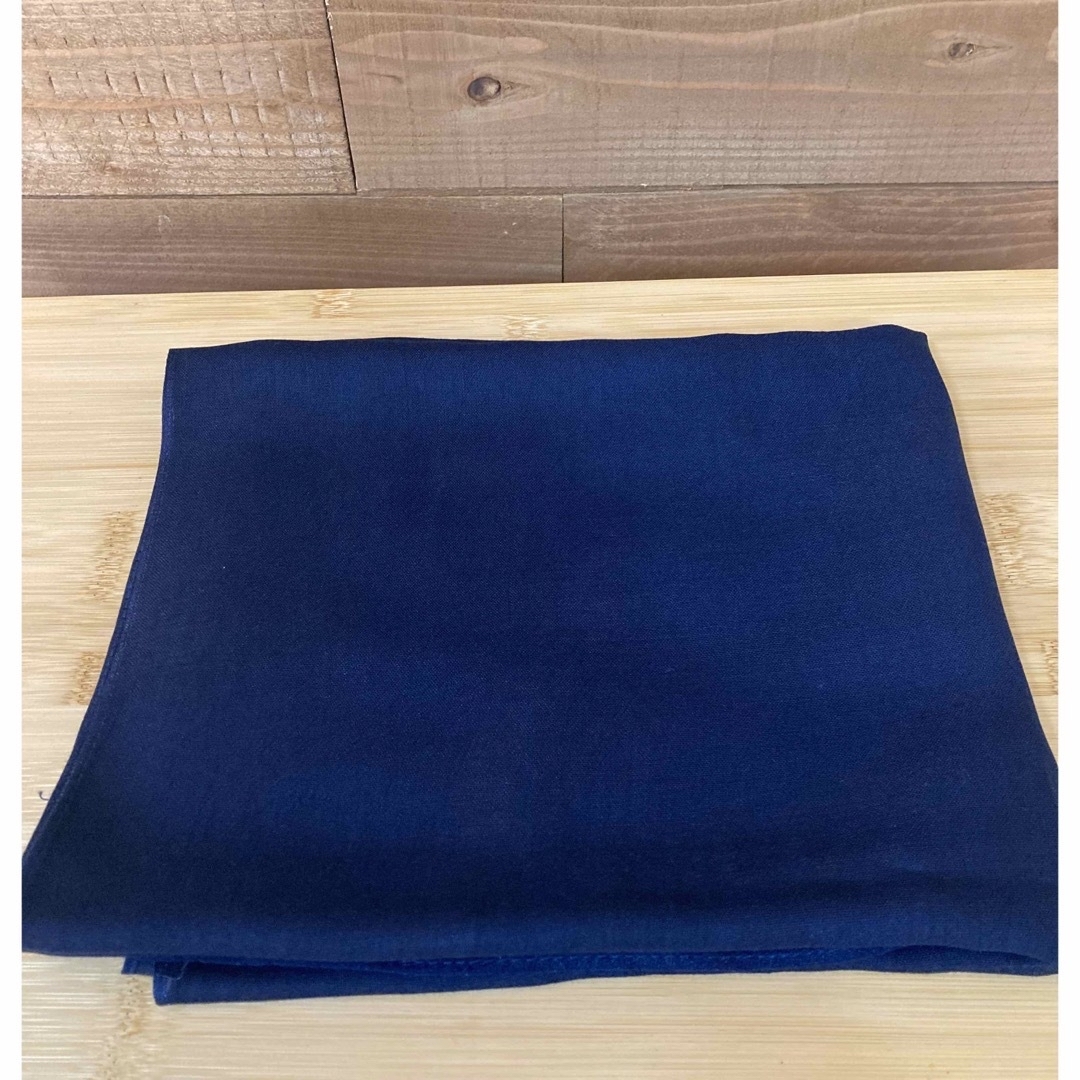 阿波藍染　本藍染濃紺ソフトバンブーストール天然灰汁発酵建　藍染めストール レディースのファッション小物(ストール/パシュミナ)の商品写真