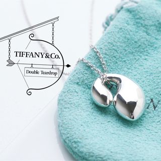 TIFFANY ティファニー ダブル ティア ドロップ ネックレス L 極美品-