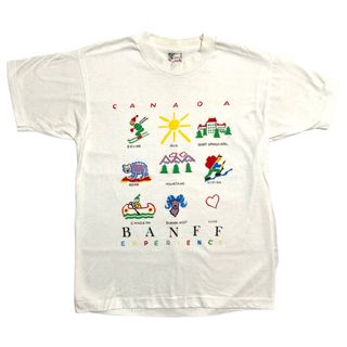 フルーツオブザルーム(FRUIT OF THE LOOM)の90s Fruit Of The Loom プリント　Tシャツ　カナダ　イラスト(Tシャツ/カットソー(半袖/袖なし))