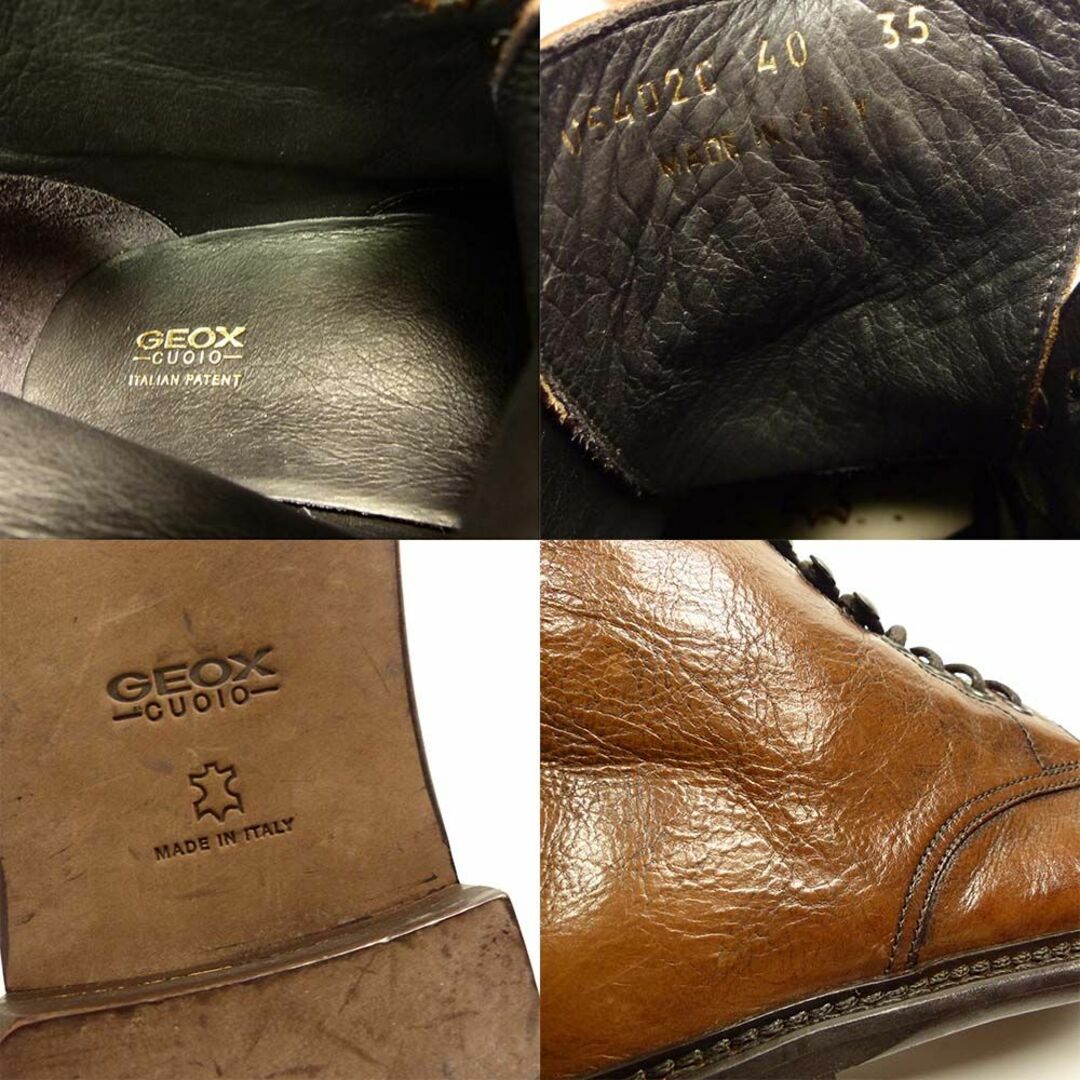 GEOX(ジェオックス)のイタリア製 GEOX / ジェオックス レザー ワークブーツ 40(25cm相当 メンズの靴/シューズ(ブーツ)の商品写真