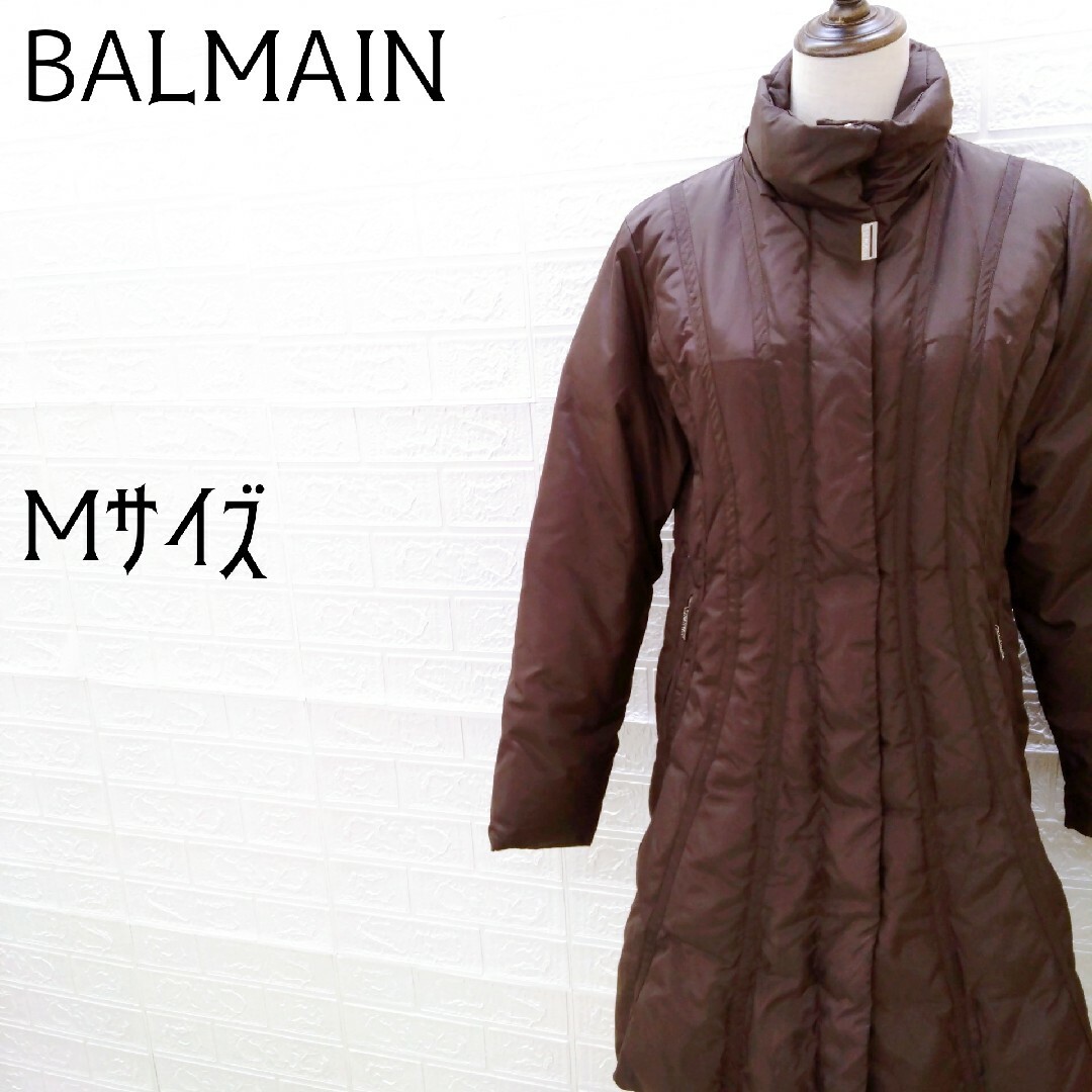 BALMAIN(バルマン)の《BALMAIN》バルマン　ロングダウンコート　ダウン95%　フェザー5%　M レディースのジャケット/アウター(ダウンコート)の商品写真