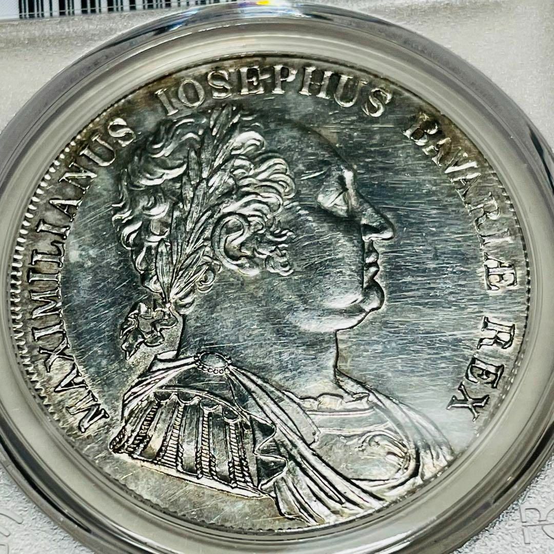 バイエルン 1818 ターラー大型銀貨 ドイツ PCGS UNC Details