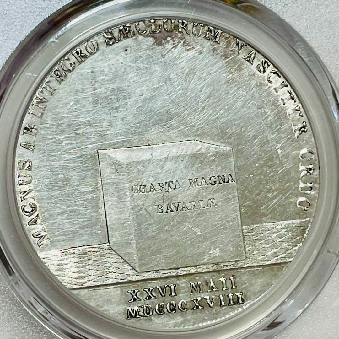 バイエルン 1818 ターラー大型銀貨 ドイツ PCGS UNC Details