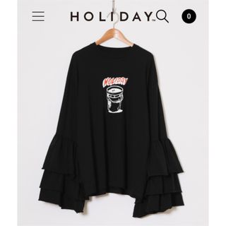 ホリデイ(holiday)のholiday super fine ruffle tops loophole(Tシャツ(長袖/七分))