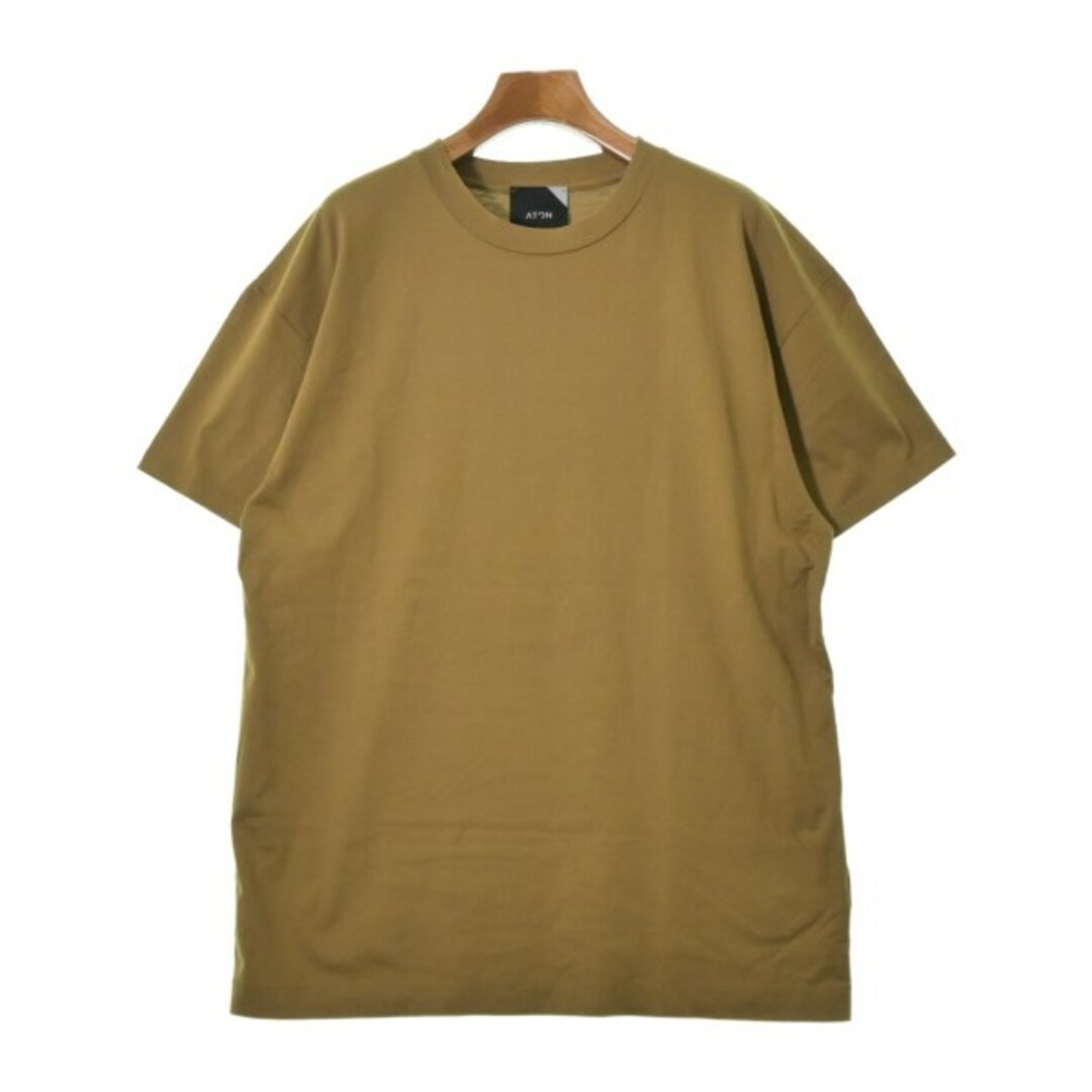 ATON(エイトン)のATON エイトン Tシャツ・カットソー 2(M位) ベージュ 【古着】【中古】 レディースのトップス(カットソー(半袖/袖なし))の商品写真