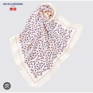 ユニクロ(UNIQLO)のUNIQLO ユニクロ　イネス　コラボ　シルクスカーフ　小花柄(バンダナ/スカーフ)