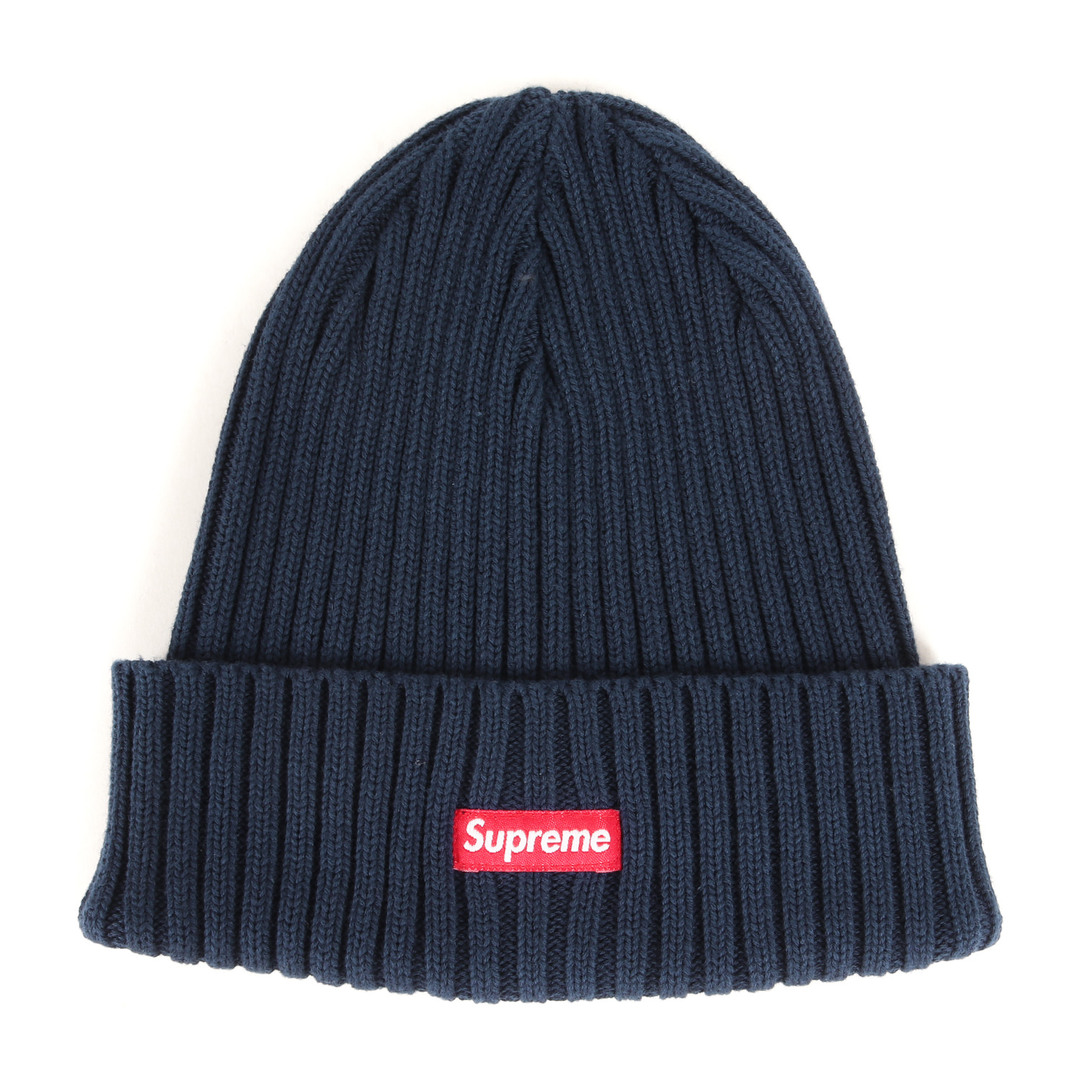 Supreme シュプリーム キャップ オーバーダイ加工 コットンニット ビーニー Overdyed Beanie 16SS ネイビー 紺 帽子 ニットキャップ【メンズ】【美品】