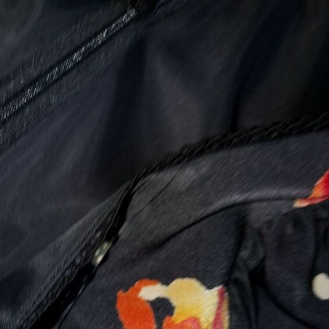 ef-de(エフデ)のef-de 花柄 五分袖 膝丈 深い紺色ワンピース サイズ7 レディースのワンピース(ひざ丈ワンピース)の商品写真