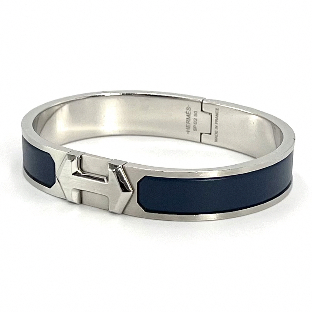 Hermes - エルメス エナメル ブレスレット ファン スーパーH ブルー