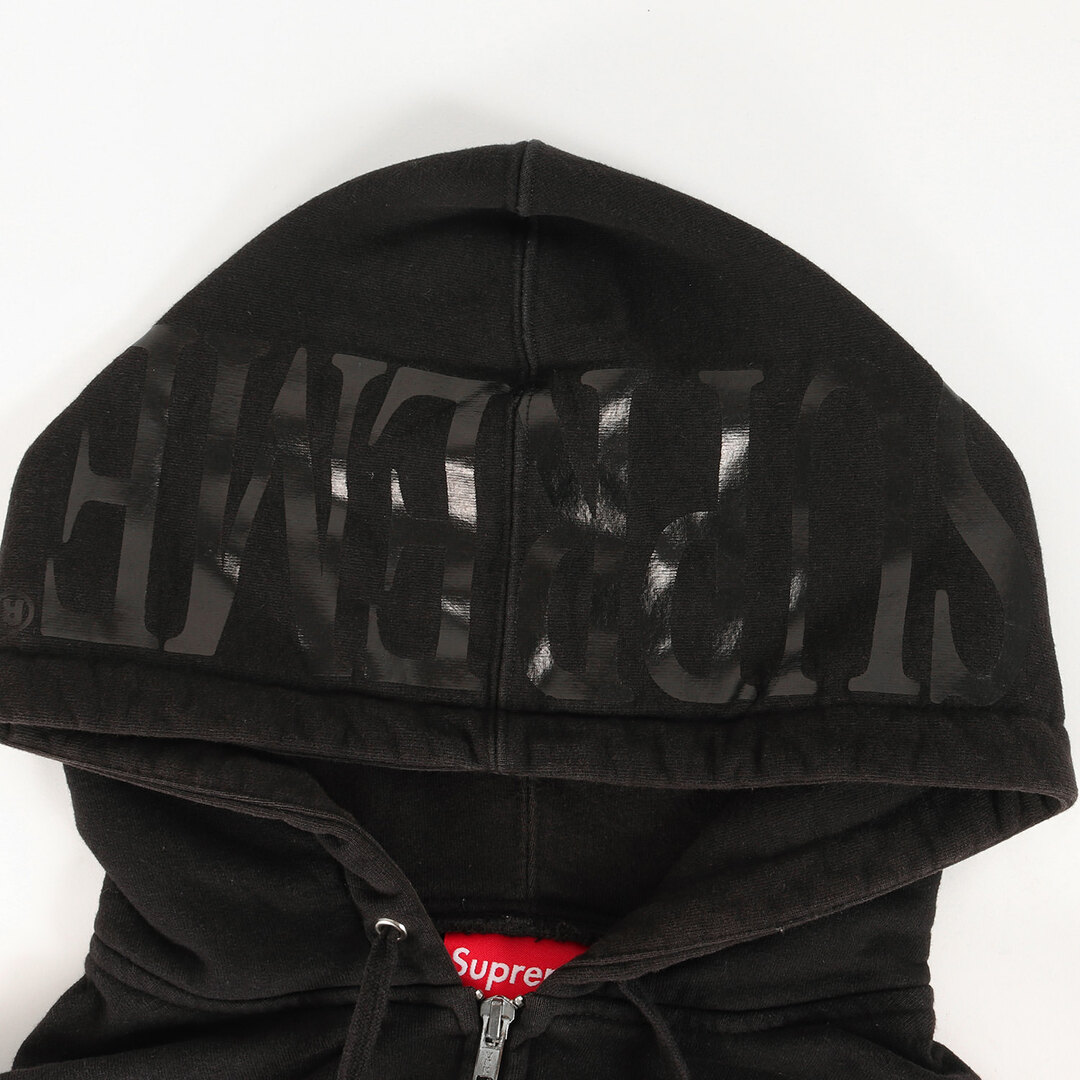 Supreme シュプリーム パーカー サイズ:M フードロゴ フルジップ スウェット パーカー Hooded Foil Logo Zip Up 15SS ブラック 黒 トップス フーディー フーデッド スウェットシャツ 【メンズ】 3