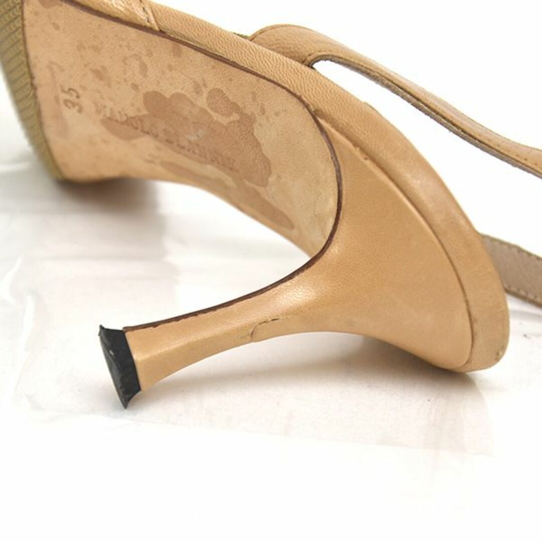 MANOLO BLAHNIK(マノロブラニク)のマノロブラニク バックスリング ポインテッドトゥ パンプス 35(約22cm) レディースの靴/シューズ(ハイヒール/パンプス)の商品写真