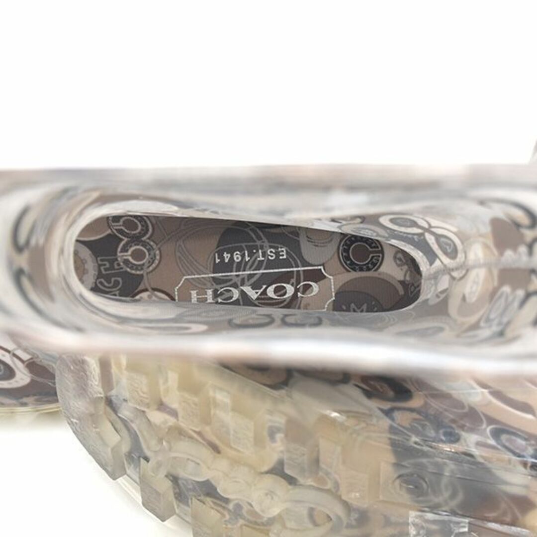 COACH - 新品♪コーチ 総柄 ヒール レインブーツ レインシューズ 7B(約