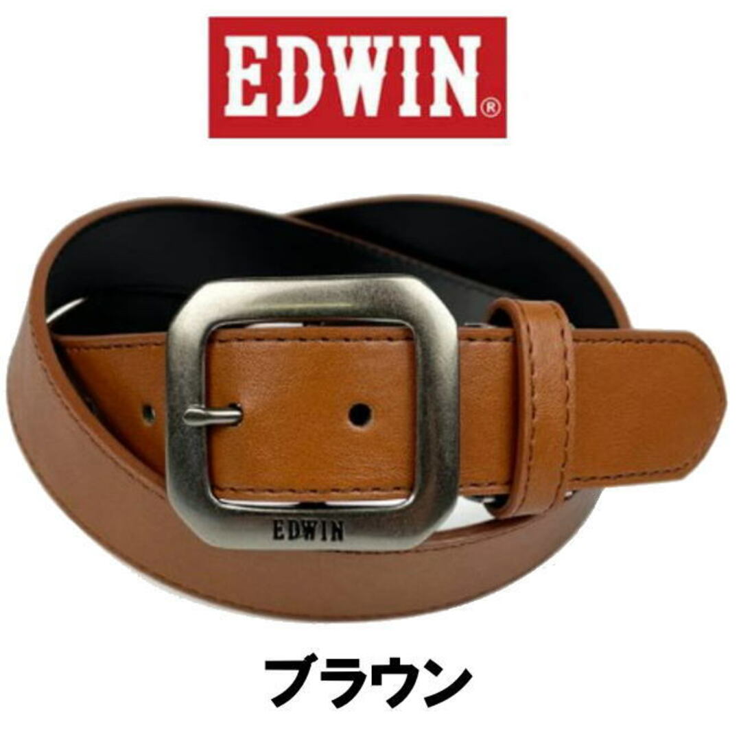 EDWIN(エドウィン)のブラウン 茶 エドウイン ギャリソンバックル 54 ベルト ユニセックス メンズのファッション小物(ベルト)の商品写真