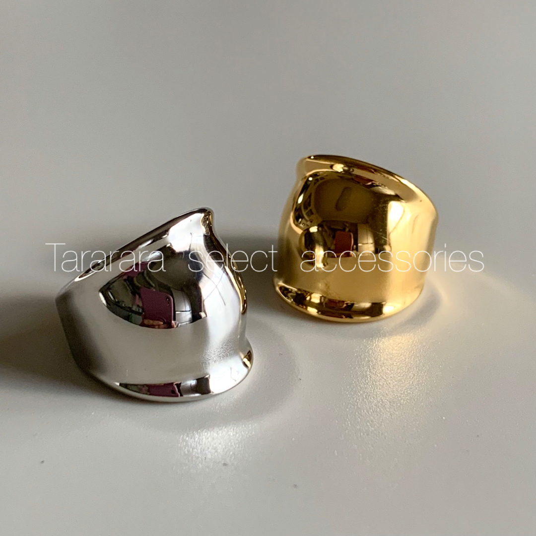 ●stainless WIDE bornリングS●金属アレルギー対応 レディースのアクセサリー(リング(指輪))の商品写真