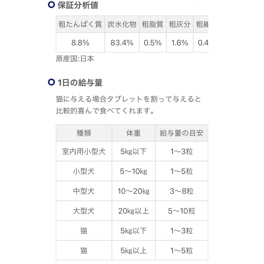 乳酸菌ゴールド 犬猫用 タブレット　300g その他のペット用品(ペットフード)の商品写真