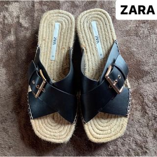 ザラ(ZARA)のZARA サンダル　ジュートウェッジソール 25cm(サンダル)