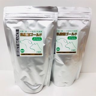 2点セット　乳酸菌ゴールド 犬猫用 タブレット　300g(ペットフード)