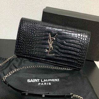 イヴサンローラン(Yves Saint Laurent)の【サンローラン】クロコダイル ショルダーバッグ(ショルダーバッグ)