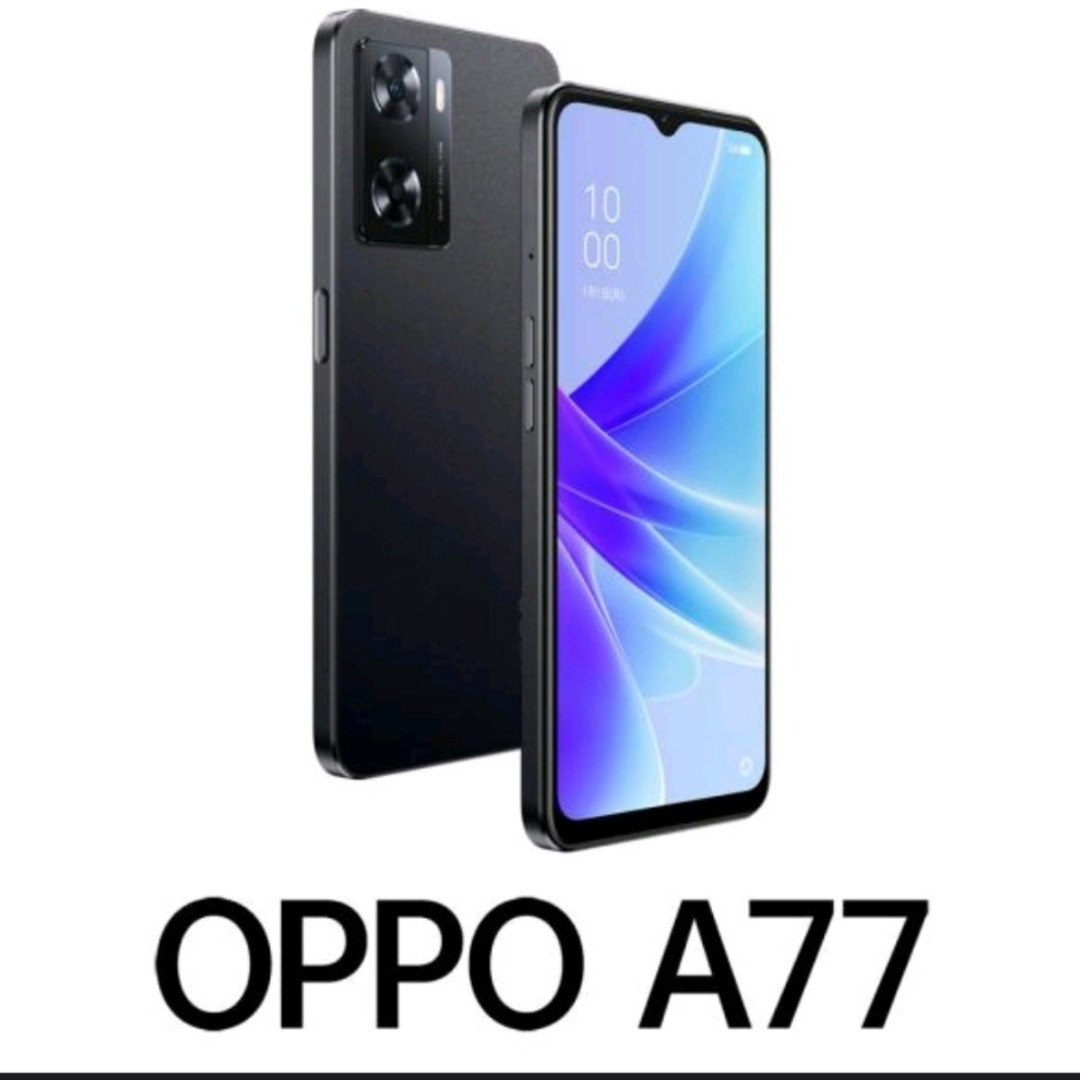 スマートフォン/携帯電話OPPO A77 ブラック シムフリー 6.5インチ 4GB/128GB