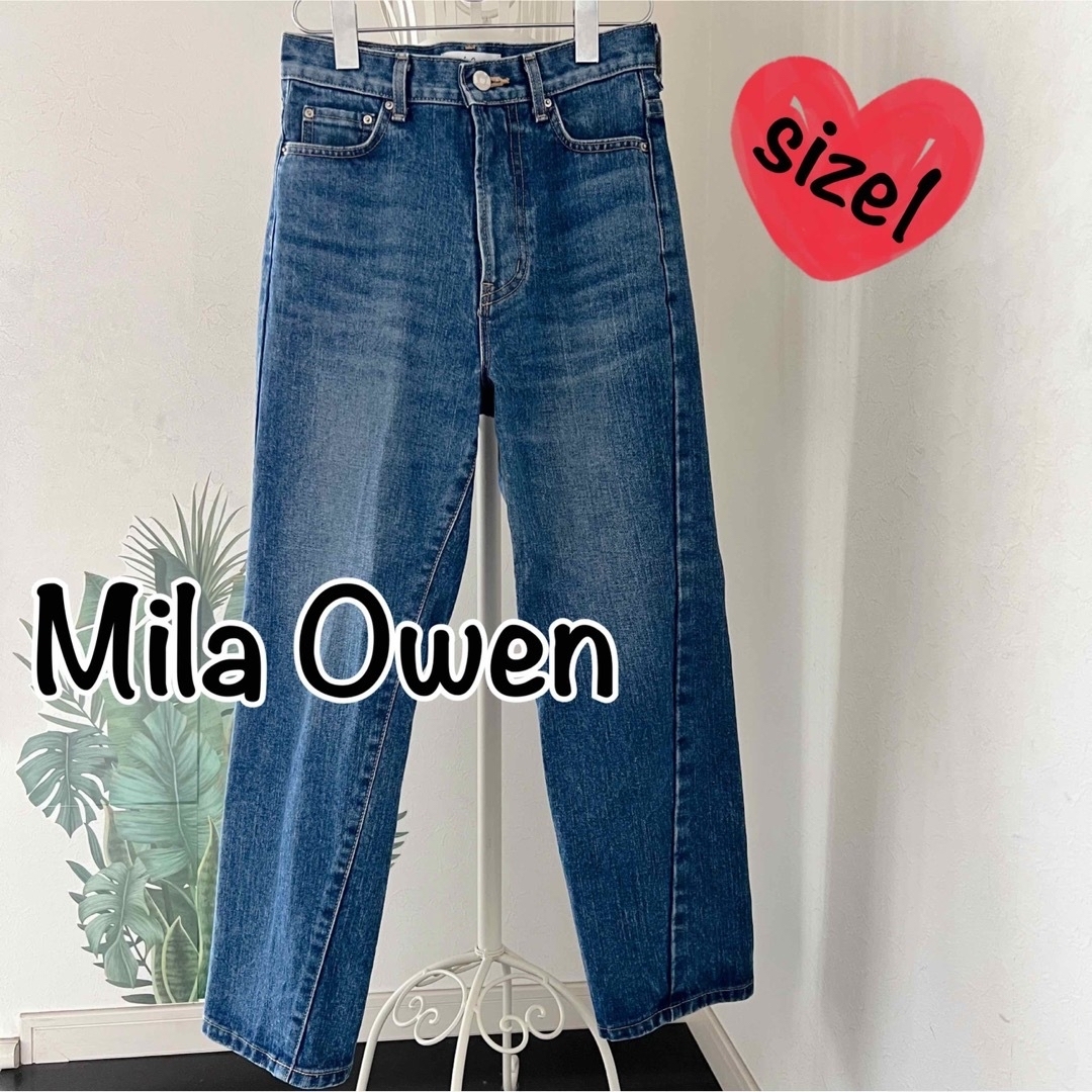 Mila Owen(ミラオーウェン)のMila Owenミラオーウェン  ヴィンテージライクハイウエストデニムパンツ1 レディースのパンツ(デニム/ジーンズ)の商品写真