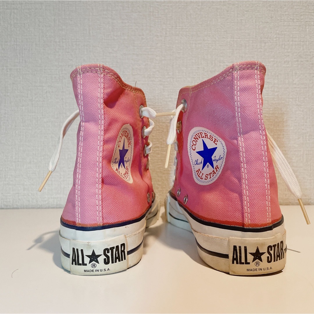 CONVERSE(コンバース)の【レア】コンバース オールスター ハイカット ピンク 80s USAヴィンテージ レディースの靴/シューズ(スニーカー)の商品写真